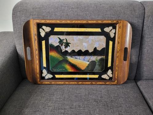 Vintage serveerschaal met vlindervleugels, Antiek en Kunst, Antiek | Overige Antiek, Ophalen