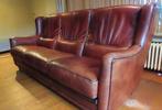Mol & Geurts Lederen Driepersoonsbank in Goede Staat, Ophalen, Klassiek, Driepersoons, Zo goed als nieuw