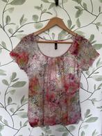 NED Top bloemen roze wit groen small 36, Ophalen of Verzenden, Zo goed als nieuw, Korte mouw, NED