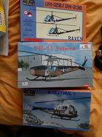 Set van 3 helicopters Bell, Cessna, Hiller 1:72, Overige merken, Ophalen of Verzenden, Zo goed als nieuw, 1:72 tot 1:144
