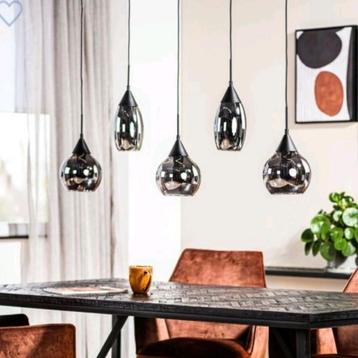Hanglamp Lungo Smoke incl dimbare ledlampen beschikbaar voor biedingen