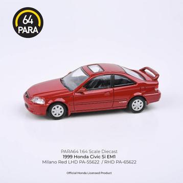 1999 Honda Civic Si van 64 Para 1/64 rood beschikbaar voor biedingen