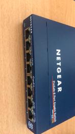 Netgear GS108 prosafe 8 port gigabit switch, Computers en Software, Netwerk switches, Ophalen of Verzenden, Zo goed als nieuw