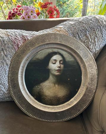 Vintage afbeelding in  ‘Zilveren’ lijst beschikbaar voor biedingen