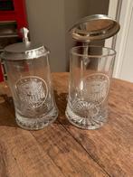 Vintage Kroon Pilsener Bierpullen met Tinnen Deksel (2), Verzamelen, Biermerken, Ophalen, Nieuw, Glas of Glazen, Overige merken