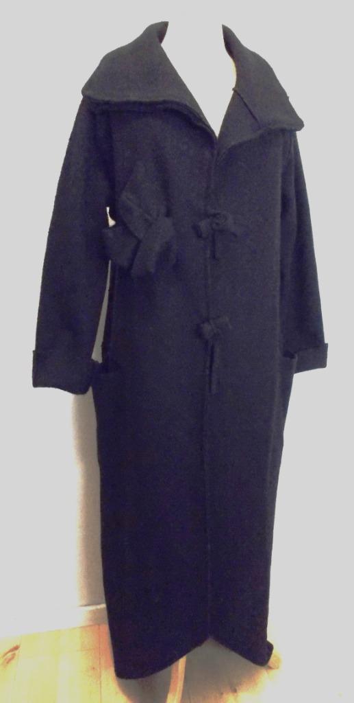 Lange zwarte wollen jas van designer Jean Marc Philippe! 44, Kleding | Dames, Jassen | Winter, Zo goed als nieuw, Maat 42/44 (L)
