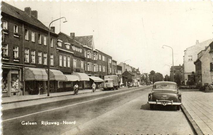 Geleen - Rijksweg-Noord - vrachtwagen - 1961 gelopen, Verzamelen, Ansichtkaarten | Nederland, Ongelopen, Noord-Brabant, Voor 1920