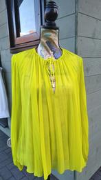 Zara Blouse met plooien lime groen M, Maat 38/40 (M), Zara, Nieuw, Ophalen of Verzenden