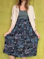 Vintage rok - 80’s / 90’s - paars - bloemenprint - 36/S, Paars, Ophalen of Verzenden, Vintage, Maat 36 (S)