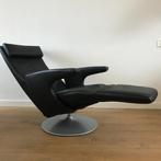 IZGS FSM Smile design fauteuil stoel leer zwart, Huis en Inrichting, Fauteuils, Ophalen of Verzenden, Zo goed als nieuw, 75 tot 100 cm