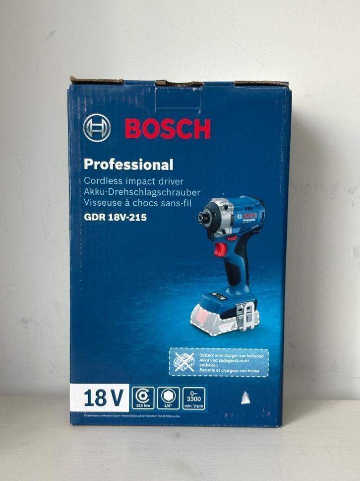 Bosch blauw GDR 18v-215 18v accu slagschroevendraaier solo, Auto diversen, Autogereedschap, Nieuw, Ophalen of Verzenden