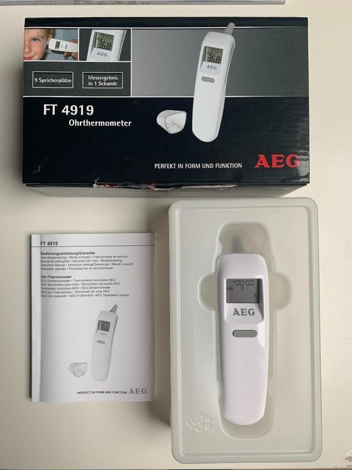 NIEUW AEG oorthermometer FT4919, Diversen, Verpleegmiddelen, Nieuw, Ophalen of Verzenden