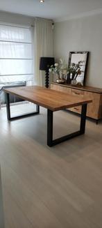 Eettafel mangohout, Huis en Inrichting, Tafels | Eettafels, Ophalen of Verzenden, Zo goed als nieuw, Rechthoekig, 200 cm of meer