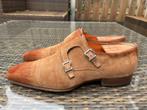 Santoni gespschoenen model 10053 maat 6 UK/EU 40, Bruin, Ophalen of Verzenden, Gespschoenen, Santoni