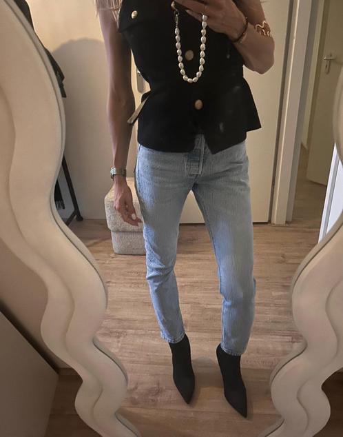 Levi's 501 Premium Skinny in Tango light 24 (25) L 28 ZGAN, Kleding | Dames, Spijkerbroeken en Jeans, Zo goed als nieuw, Blauw