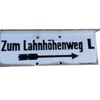 Emaille bord Zum Lahnhöhenweg (Taunusklub), Reclamebord, Gebruikt, Onbekend, Ophalen of Verzenden