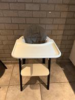 Stokke Steps kinderstoel wit met blad, Ophalen, Gebruikt, Meegroeistoel, Afneembaar eetblad