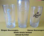 set pint bierglazen, Hansa, Ringes en Stella Ierland, Ophalen of Verzenden, Zo goed als nieuw, Glas of Glazen, Overige merken