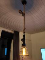 Industriële Hanglamp met Touw, Ophalen, Zo goed als nieuw, Metaal, Minder dan 50 cm