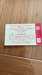 Ticket Noorwegen Nederland 1958, Verzamelen, Sportartikelen en Voetbal, Ophalen, Zo goed als nieuw, Poster, Plaatje of Sticker