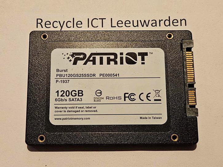 Patriot 120gb laptop ssd hdd hardeschijf, Computers en Software, Harde schijven, Gebruikt, Laptop, Intern, SSD, SATA, Ophalen of Verzenden