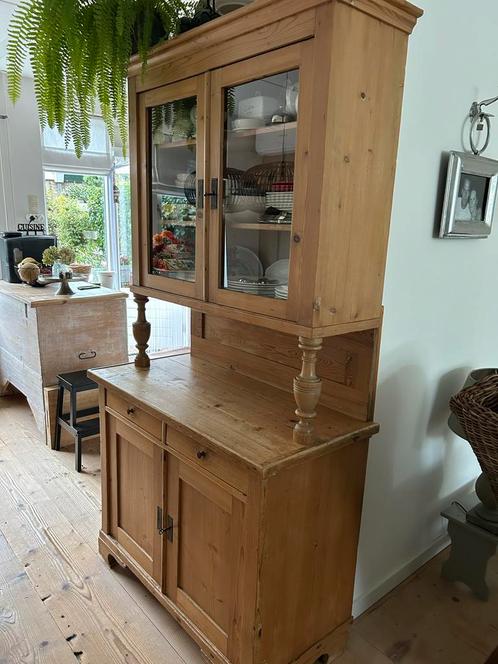 Oude Grenen Buffetkast B 106,5 x H 203, Antiek en Kunst, Antiek | Meubels | Kasten, Ophalen of Verzenden