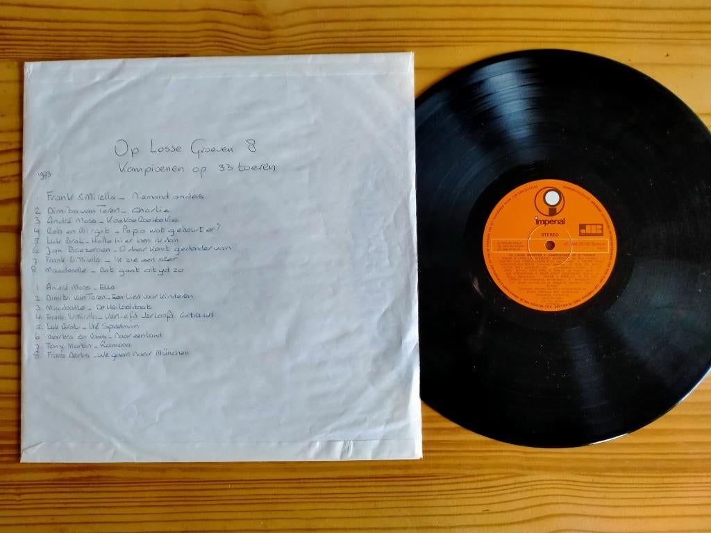 LP -  Op Losse groeven 8  –  Kampioenen op 33 toeren  – 1974, Cd's en Dvd's, Vinyl | Nederlandstalig, Ophalen of Verzenden, Gebruikt