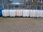 Ibc containers met kunststof of ijzeren frame, Tuin en Terras, Regentonnen, Kunststof, Gebruikt, Met kraantje, 150 liter of meer
