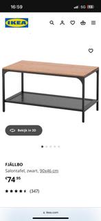FJÄLLBO Salontafel Ikea zwart 90x46 cm, Ophalen, 100 tot 150 cm, Zo goed als nieuw, 25 tot 50 cm