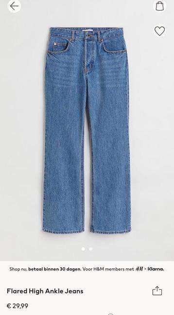 H&M high waist flare broek/jeans