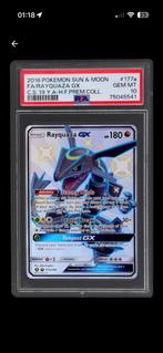 Rayquaza 177a GX PSA 10 - Zeldzame Pokémonkaart!, Ophalen of Verzenden, Zo goed als nieuw, Losse kaart, Foil