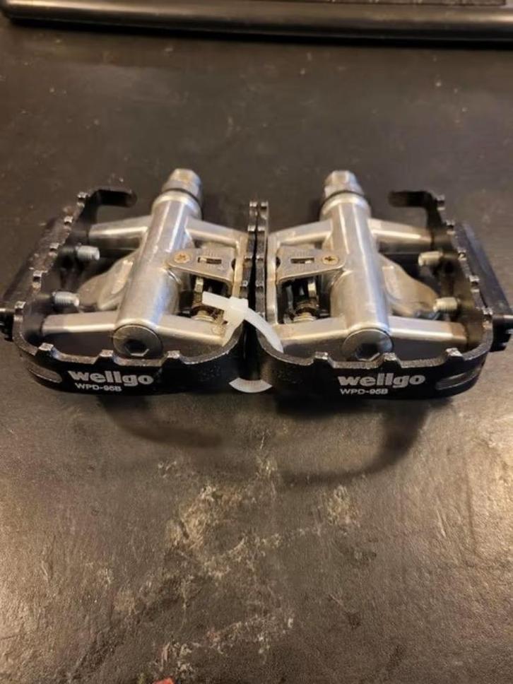 Wellgo WPD-95B fietstrappers, Fietsen en Brommers, Fietsonderdelen, Zo goed als nieuw, Algemeen, Crankstel of Pedalen, Ophalen of Verzenden