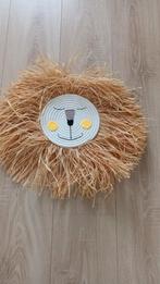 Leeuwenkop van stro,decoratie, babykamer, Ophalen of Verzenden, Zo goed als nieuw