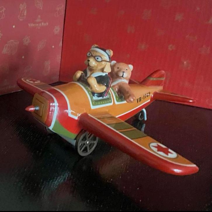 Villeroy & Boch Christmas Teddy Aeroplane, Diversen, Kerst, Zo goed als nieuw, Ophalen of Verzenden