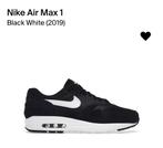 Nike Air Max 1 black/white maat 45,5, Nieuw, Ophalen of Verzenden, Zwart