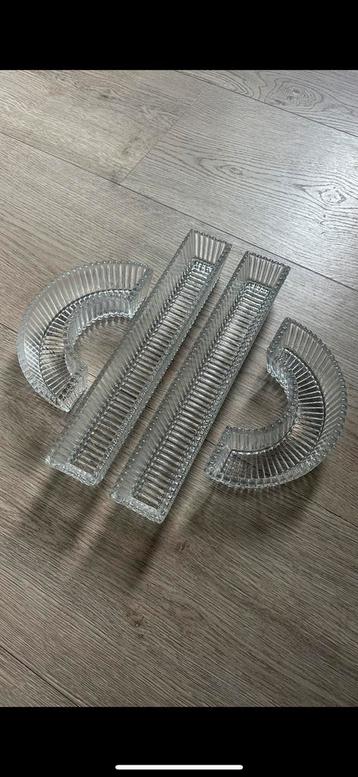 Franse Tafelgarnituur, jaren 30, Glas en Kristal Antiek beschikbaar voor biedingen