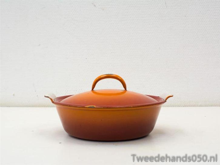 Spekjespan,Oranje emaile 87429, Antiek en Kunst, Antiek | Emaille, Ophalen of Verzenden