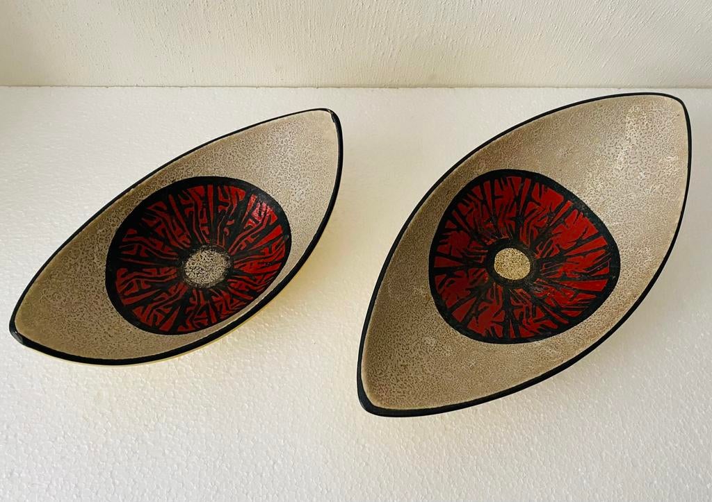 D en B keramiek schaaltjes (2) West Germany, Gebruikt, Duitsland, Porselein of Keramiek, Schaal