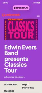 2 kaarten voor de Edwin Evers band te koop, Twee personen