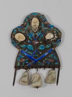 Chinees zilveren en emaille pendant, Ophalen of Verzenden, Zilver