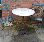 bistroset marmer, Ophalen, Gebruikt, Rond