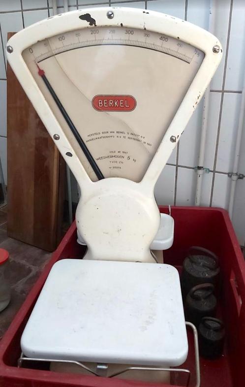 Bascule - weegschaal BERKEL (incl. 3 gewichten), Antiek en Kunst, Curiosa en Brocante, Ophalen