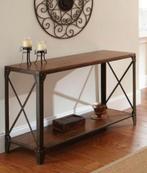 Industriële tafel 122 x 46 x 76 Sidetable, Ophalen, 100 tot 150 cm, Zo goed als nieuw, Metaal