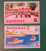 Bahamas 2 pzs aanzichten, Verzenden, Gestempeld