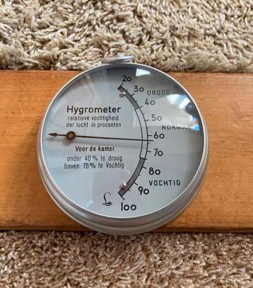 Nieuw - retro (op te hangen) hygrometer,nieuw in verpakking 