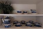 Antieke Vertex thee set, blauw wit 11 delig., Antiek en Kunst, Antiek | Keramiek en Aardewerk, Ophalen