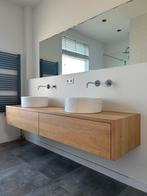 Luxe massief eiken badmeubel, Gebruikt, 150 tot 200 cm, Ophalen of Verzenden, Minder dan 100 cm