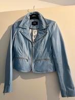 Ibana leren bikerjasje lichtblauw mt.36, Verzenden, Zo goed als nieuw, Maat 36 (S), Blauw