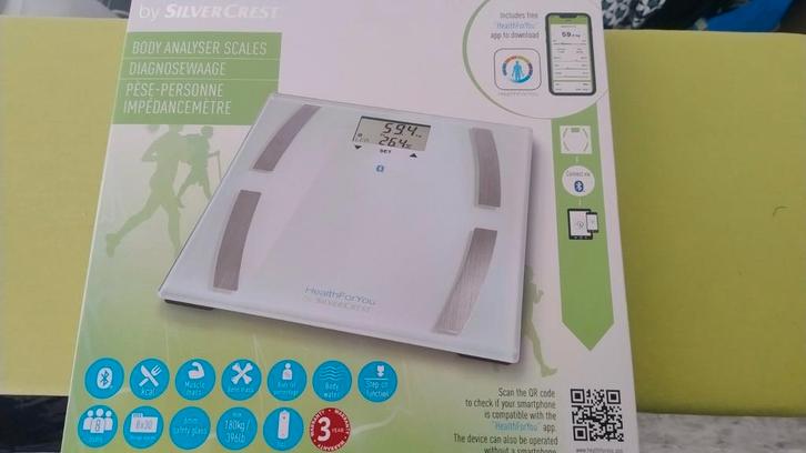 Silvercrest Slimme Weegschaal - Nieuw!, Witgoed en Apparatuur, Weegschalen, Nieuw, Digitaal, Personenweegschaal, 1 tot 500 gram