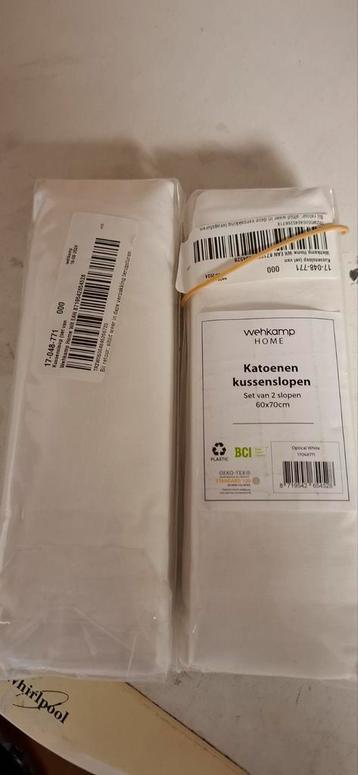 2x Witte Kussensloop 60x70 cm - Wehkamp Home beschikbaar voor biedingen